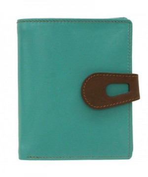 ili Leather Wallet Blocking Turquoise