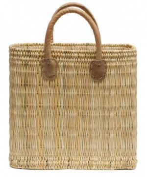 Moroccan Straw Tote Brown Handles