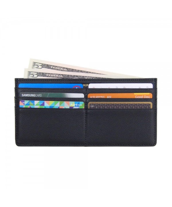 Womens Leather Credit Wallet Zipper