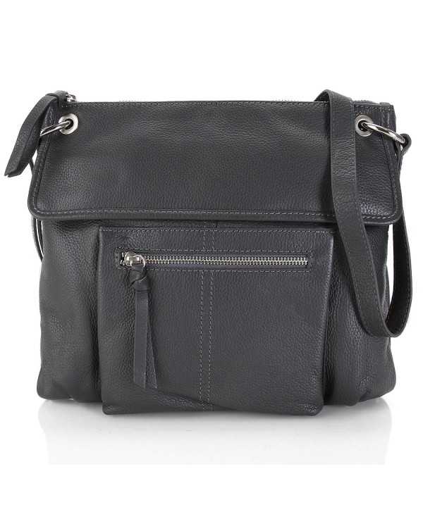 Tania Xbody Soft Leather Trendy Crossbody Shoulder Bag - Shale Gray ...