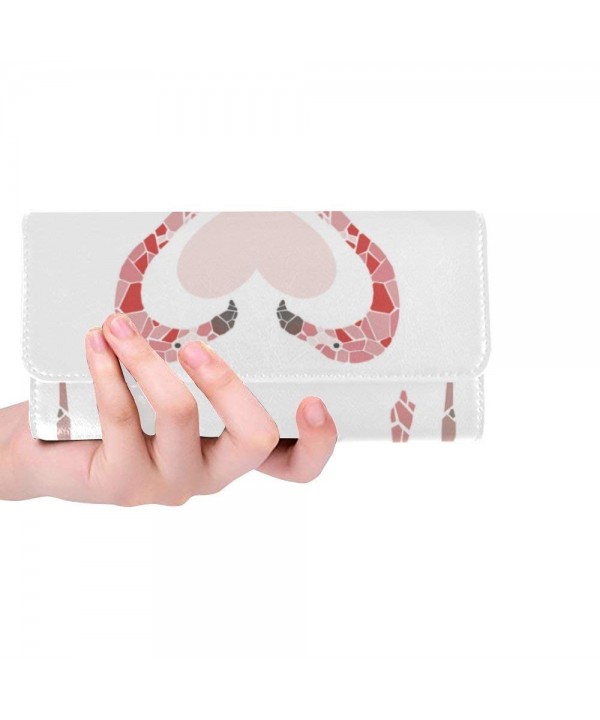 InterestPrint Womens Wallets Flamingos Trifold