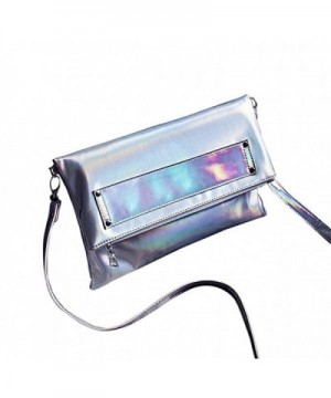 Mogor Hologram Leather Crossbody Shoulder