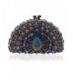 Luxury Crystal Clutches Peacock Evening