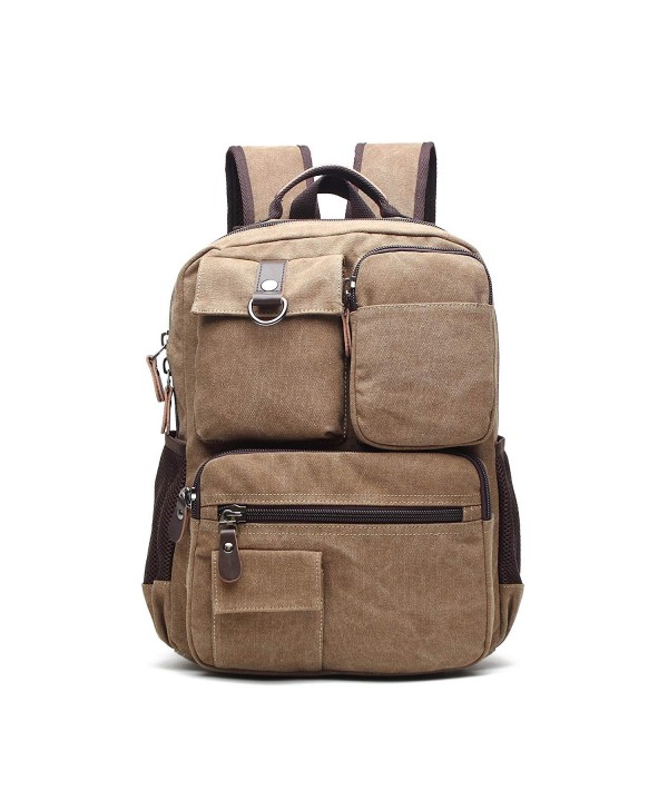 Canvas Crossbody Sling Backpack coffee