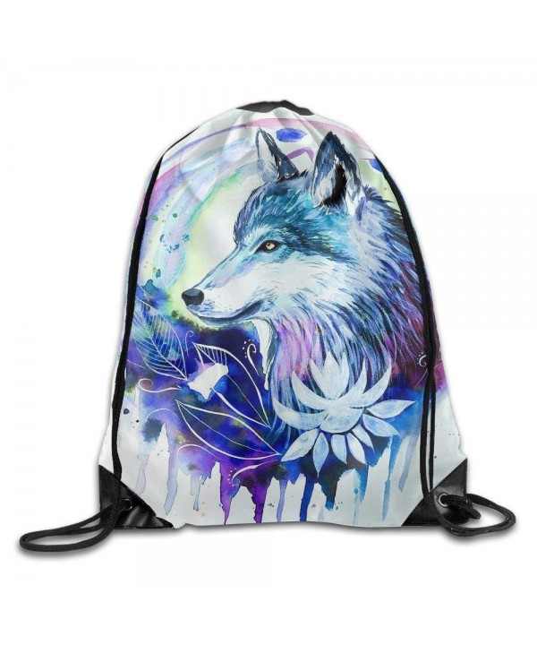 Printing Drawstring Portable Backpack Daypack