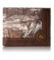 RealTree Mens Passcase Wallet Brown