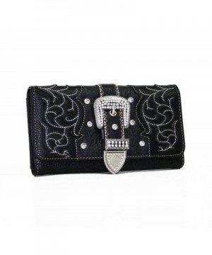 Western Rhinestone Bling Buckle Wallet