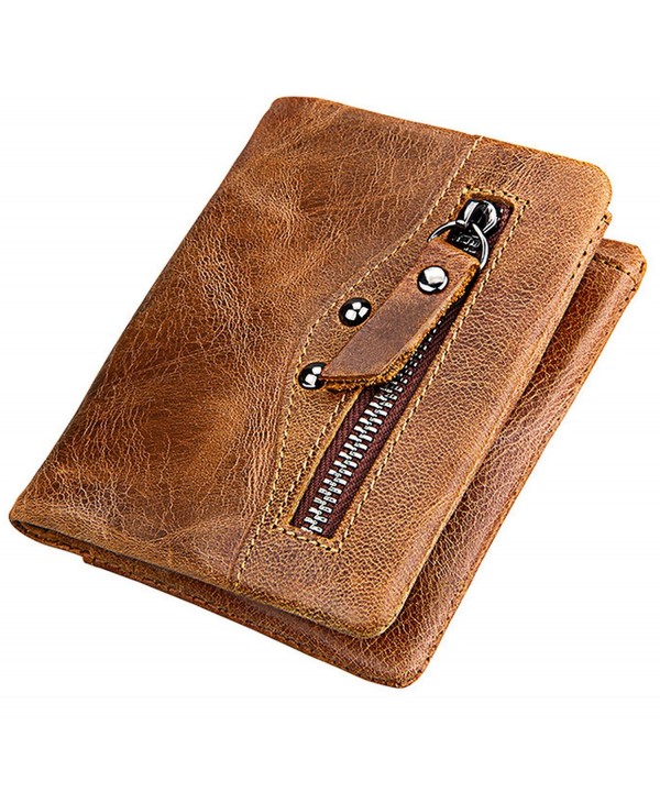 Leather Window Pocket Wallet Keychain b2w003br