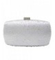 Diamond Evening Minaudiere Clutch Silver