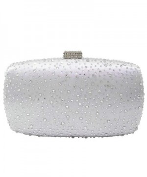 Diamond Evening Minaudiere Clutch Silver