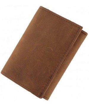 Vintage Leather Tri Fold Wallet credit