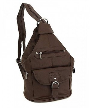 Womens Leather Convertible Backpack Shoulder