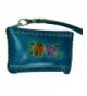 Leather Wristlet Change Holder Embossed