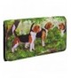 Beagles Standing Forest Checkbook Wallet