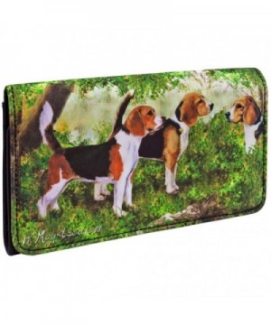 Beagles Standing Forest Checkbook Wallet