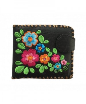 Garden Flower Leather Medium Embroidered