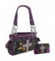 Forest Camouflage Rhinestone Wallet Purple