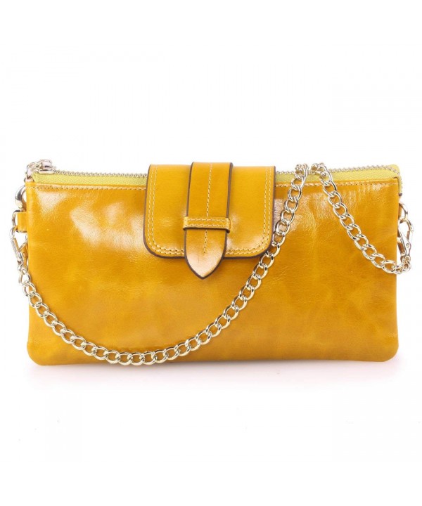 Womens Capacity Genuine Leather Wristlet