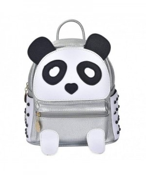 Fashion Leather Casual Backpack Silver