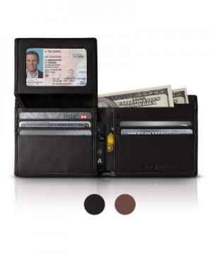 RFID Blocking Leather Wallets Black