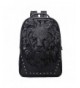 Studded Backpack Leather Bookbag Lion Black