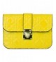 Yellow Quilted Womens Clutch Wallet