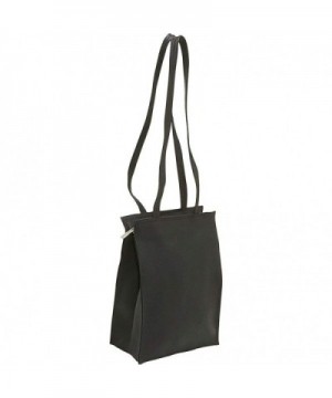 Donne Leather Zip Tote Black