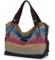 COOFIT Stripe Canvas Handbags Shoulder