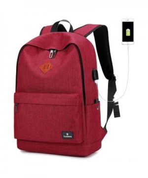 Canvas College Backpack Bookbag Charging