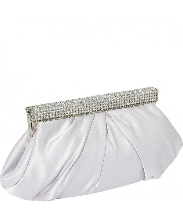 J Furmani Satin Clutch Silver