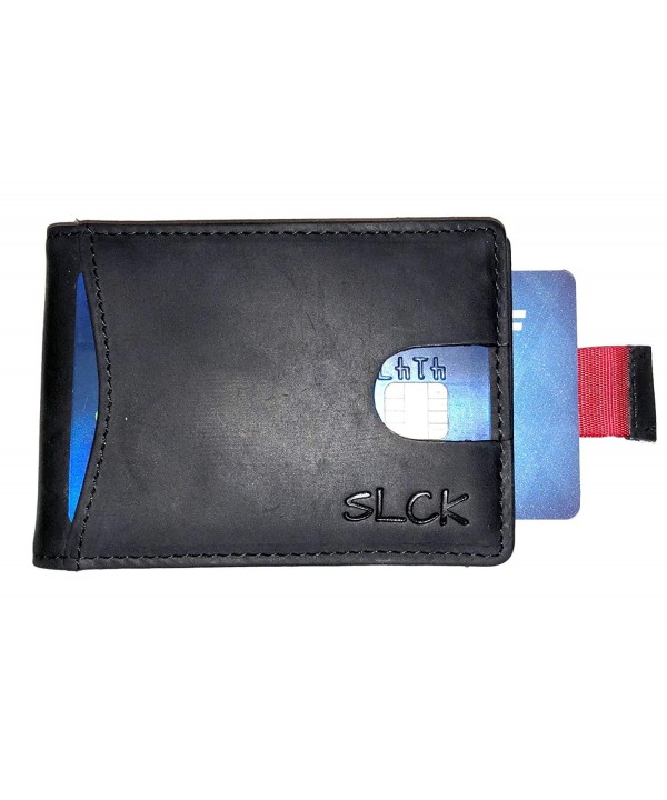 Leather Bifold Wallet Holder Compartment