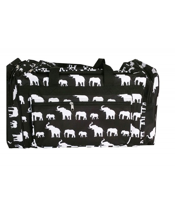 ND22 Black white Elephant Duffel