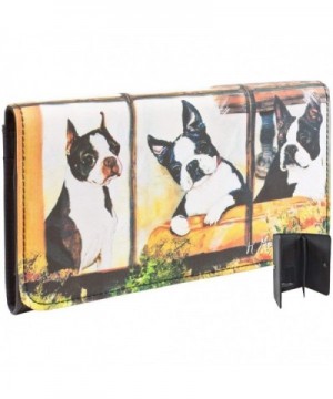 Boston Terriers Looking Window Checkbook