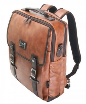 Laptop Backpack Messenger Synthetic Leather