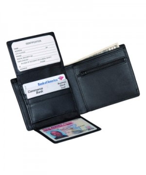 Royce Leather Bi Fold Zippered Compartment