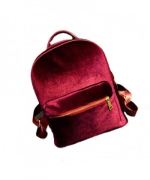 VIASA Velvet Backpack School Shoulder