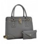 Structured Handbag Padlock Satchel Shoulder