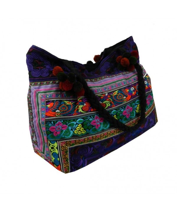 Shoulder Hilltribe Ethnic Floral Embroidered