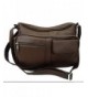 Concealed Leather Organizer Shoulder Strap brown