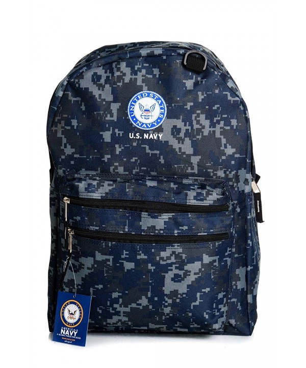 Navy Camo Backpack Multiful Pockets