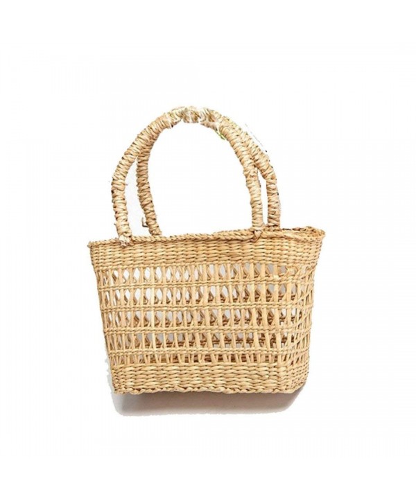 Straw Weave Shopping Basket Medium