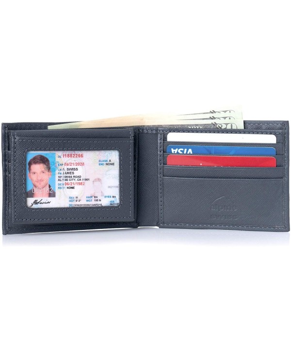 Alpine Swiss Mens Bi fold Wallet