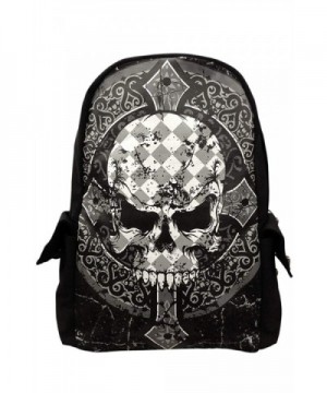 Banned Skull Cross Backpack Black