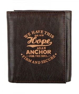 Genuine Leather Anchor Tri Fold Wallet