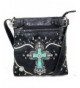 Justin West Turquoise Rhinestone Messenger