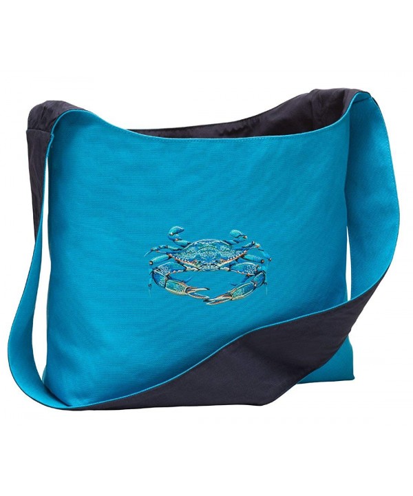 Blue Shoulder Crabs Sling Totes