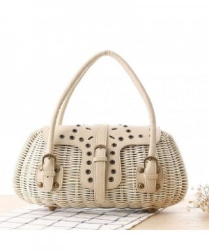 Women Summer Rattan Weaved Handbags Shoulder