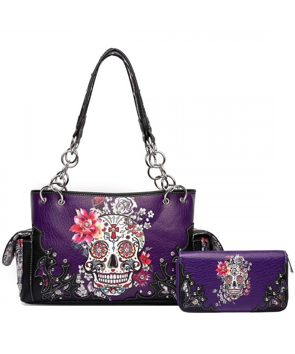 Flower Concealed Handbag Shoulder Wallet