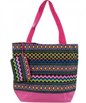 Ever Moda Aztec Tote Pink