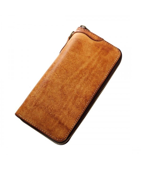 Geremen Mens Cowhide Long Wallet